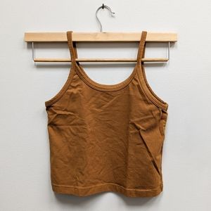 ARQ Crop Tank in Toffee, Size M